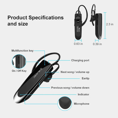 Handsfree Bluetooth Blavec PL55, MultiPoint, A2DP, Black BHPL55-B