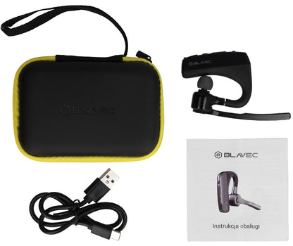 Bluetooth-Headset Blavec Voyager 1, Multipoint, A2DP, Schwarz