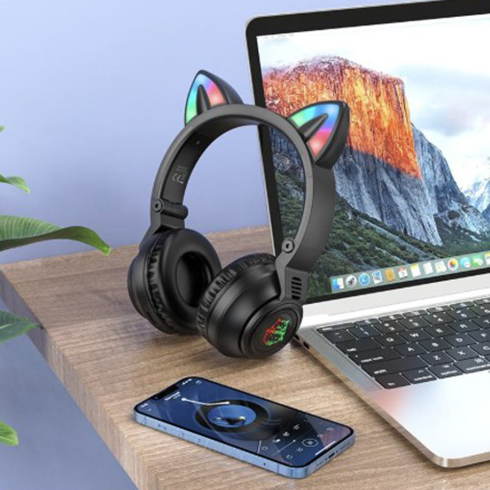 Bluetooth-Freisprecheinrichtung Borofone BO18 Cat Ear, A2DP, Schwarz