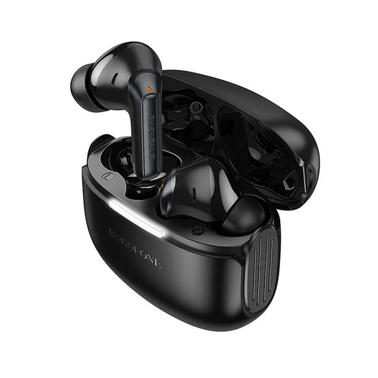 Bluetooth-Freisprecheinrichtung Borofone FQ9 Plus Peaceful, TWS, ANC, Schwarz