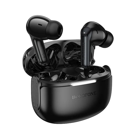 Bluetooth-Freisprecheinrichtung Borofone FQ9 Plus Peaceful, TWS, ANC, Schwarz
