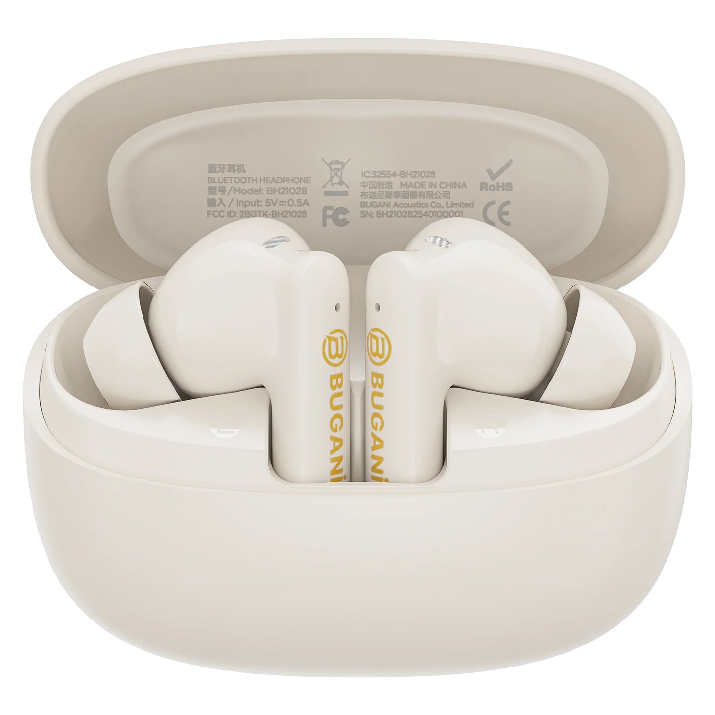 Bluetooth-Headset Bugani Freebuds B20, TWS, ANC, Hellcreme
