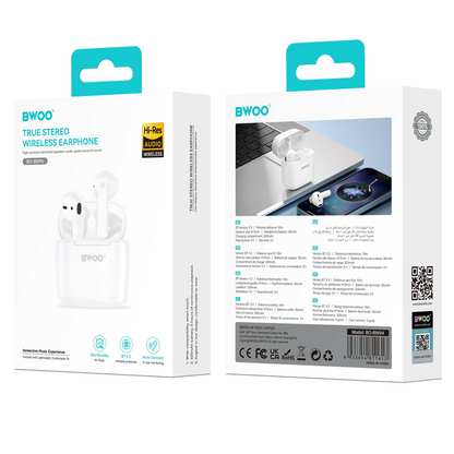 Bluetooth-Freisprecheinrichtung BWOO BW94, TWS, Weiß