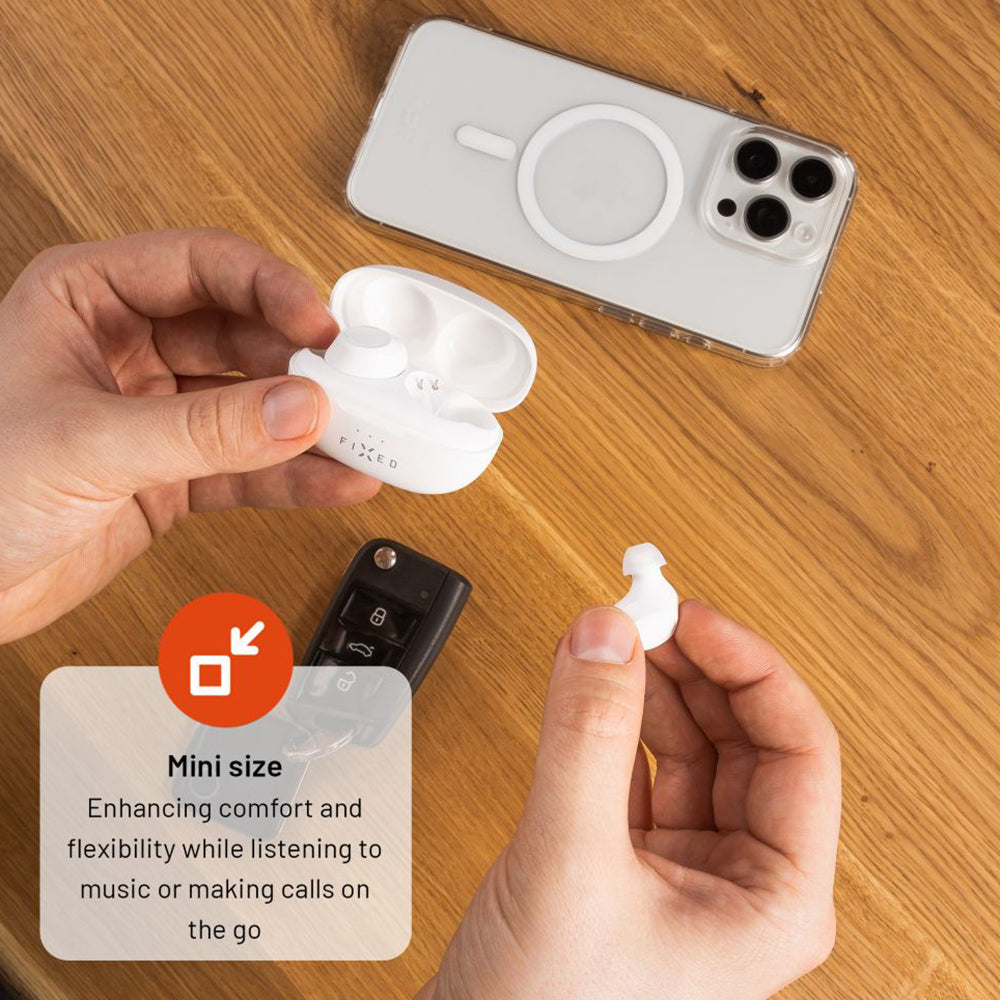 Handsfree Bluetooth Fixed, TWS, Weiß