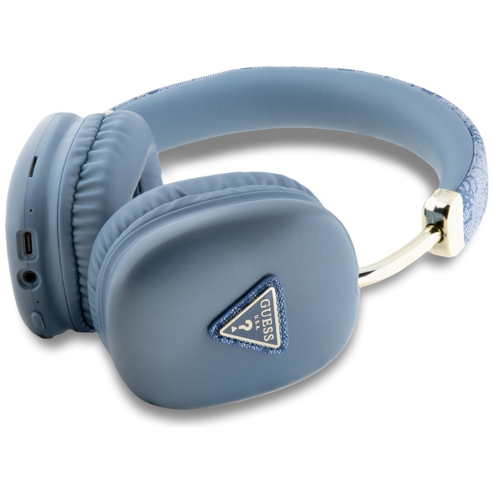 Handsfree Bluetooth Guess 4G Gold Triangle Logo, A2DP, Blau