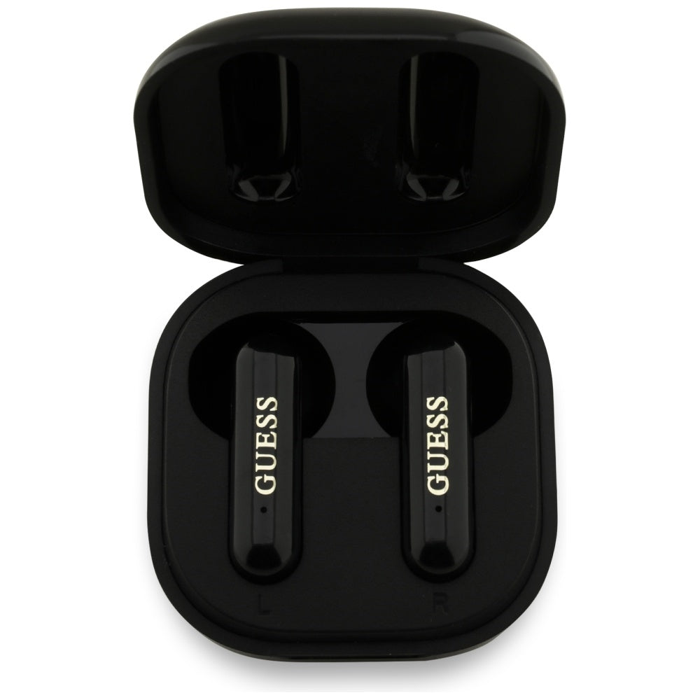 Handsfree Bluetooth Guess 4G Metal Logo, TWS, Schwarz