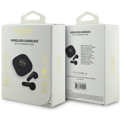 Handsfree Bluetooth Guess 4G Metal Logo, TWS, Schwarz