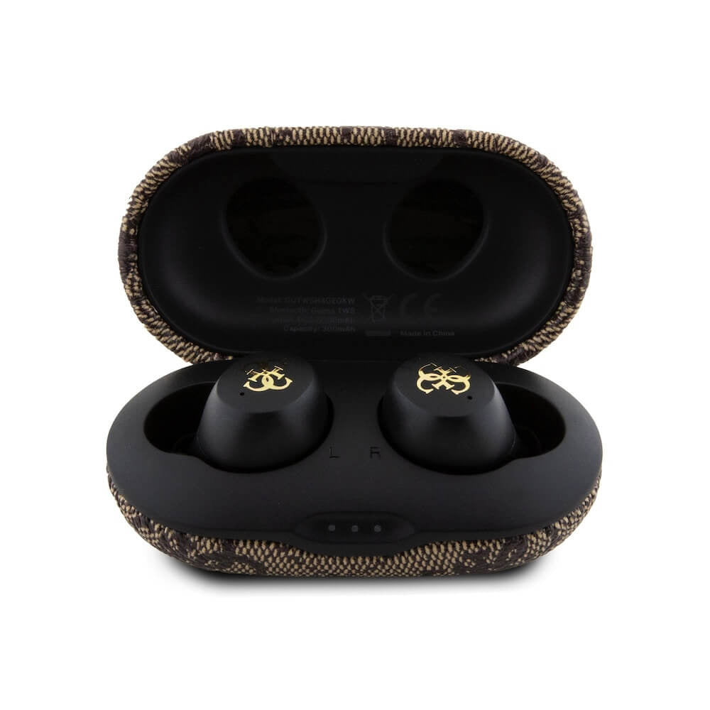 Handsfree Bluetooth Guess 4G Metal, TWS, Braun