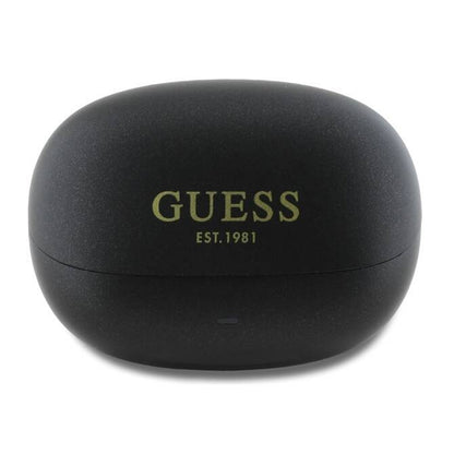 Handsfree Bluetooth Guess Capsule Printed Logo, TWS, ANC, Black