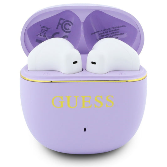 Freisprecheinrichtung Bluetooth Guess Glossy Gold Line Classic, TWS, Lila