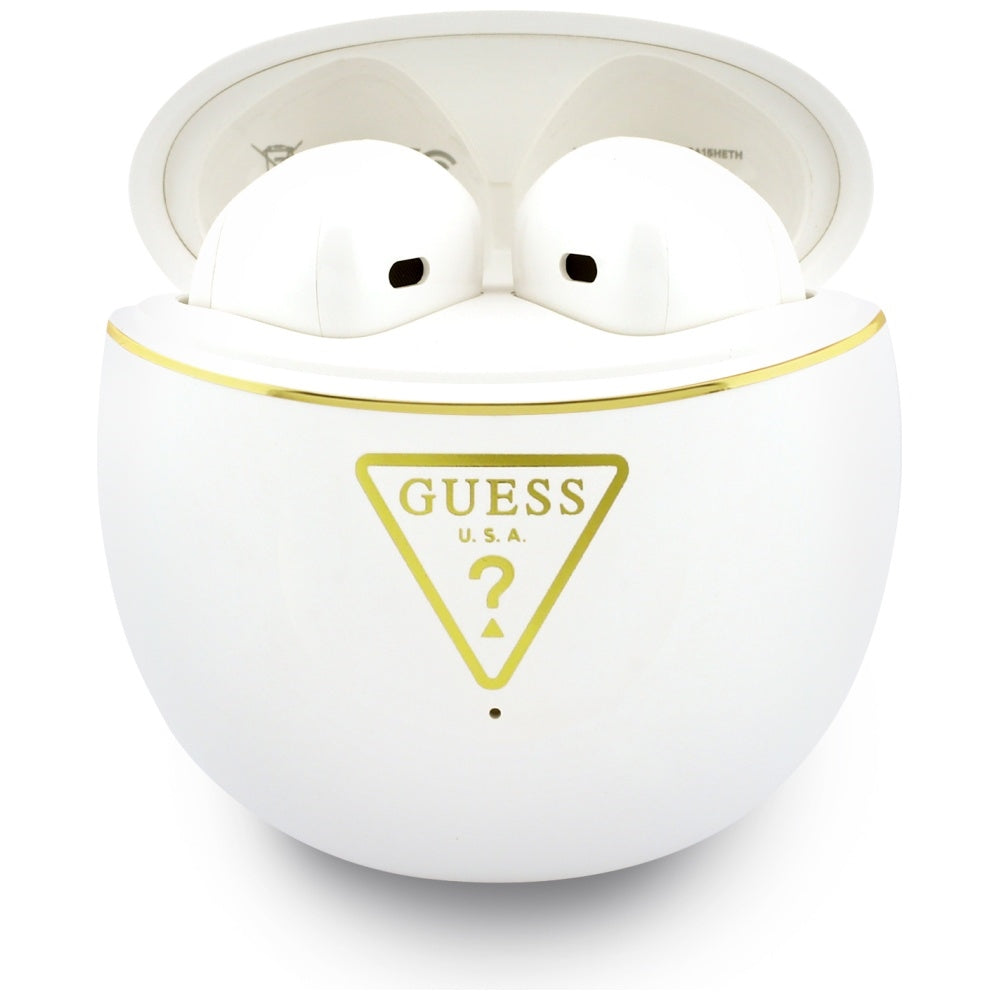 Handsfree Bluetooth Guess Script Print, TWS, Weiß