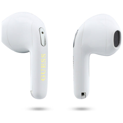 Handsfree Bluetooth Guess Script Print, TWS, Weiß