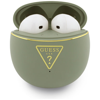 Handsfree Bluetooth Guess Script Print, TWS, Khaki