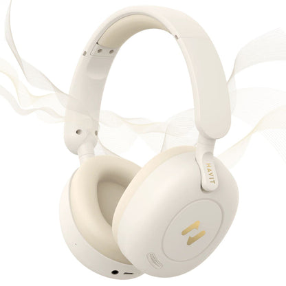 Handsfree Bluetooth HAVIT H655BT Pro, Multipoint, A2DP, ANC, Beige