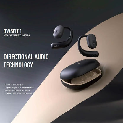 Handsfree Bluetooth HAVIT OWS914, TWS, Schwarz