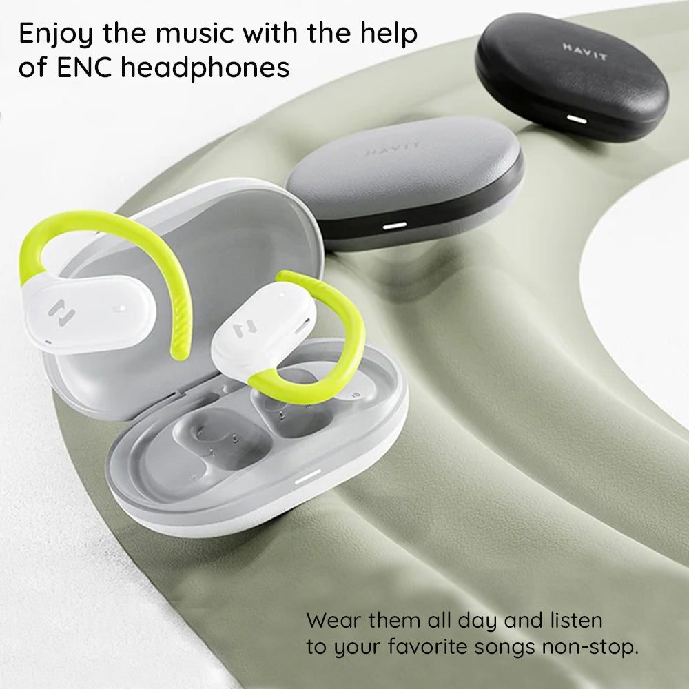 Handsfree Bluetooth HAVIT OWS915, TWS, Schwarz