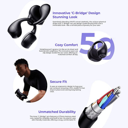 Handsfree Bluetooth HAVIT OWS916, TWS, Grau