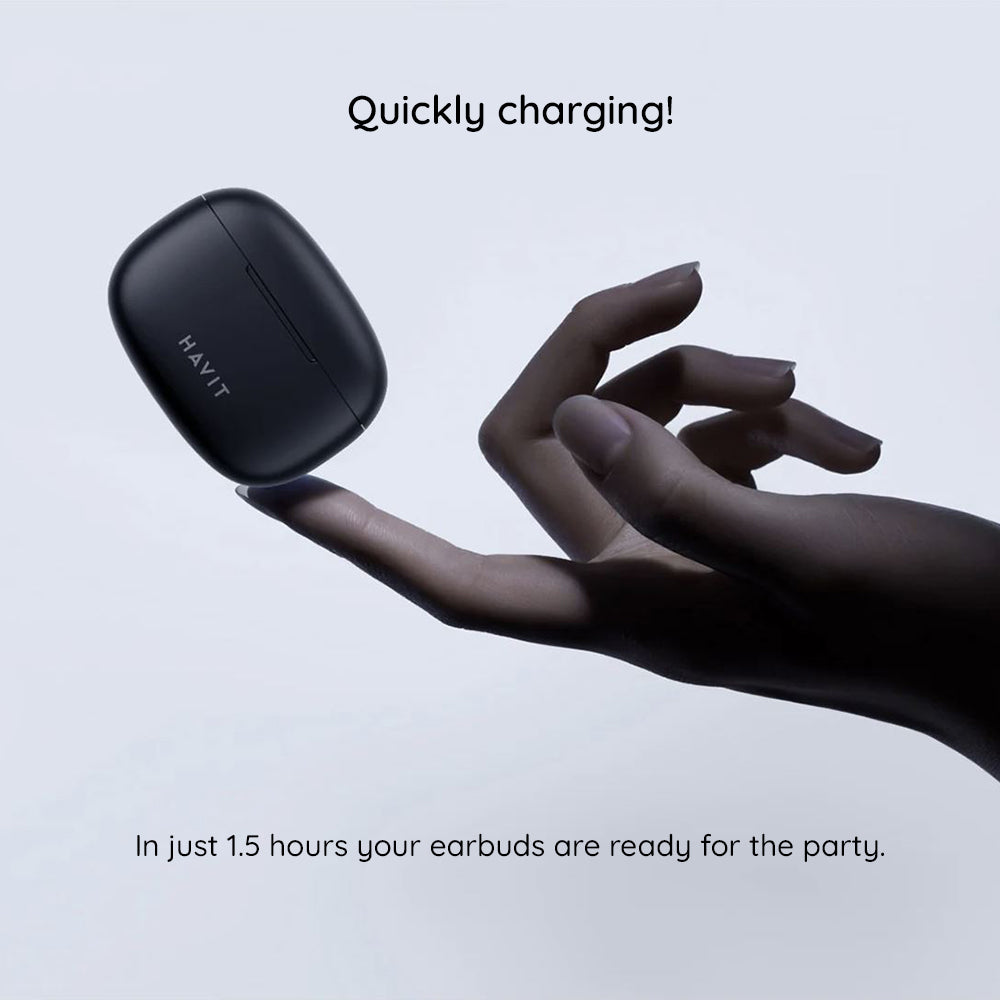 Handsfree Bluetooth HAVIT TW967 Pro, TWS, Schwarz