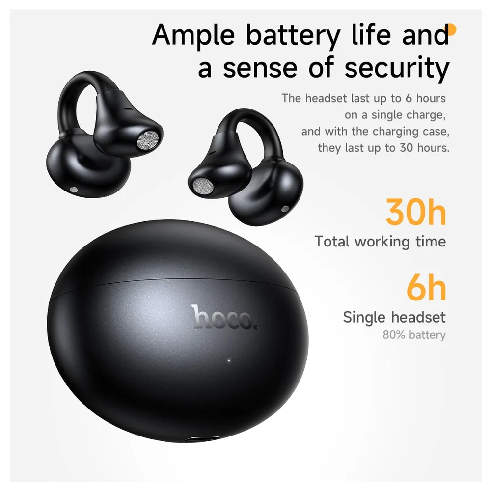 Handsfree Bluetooth HOCO EA8, TWS, Schwarz