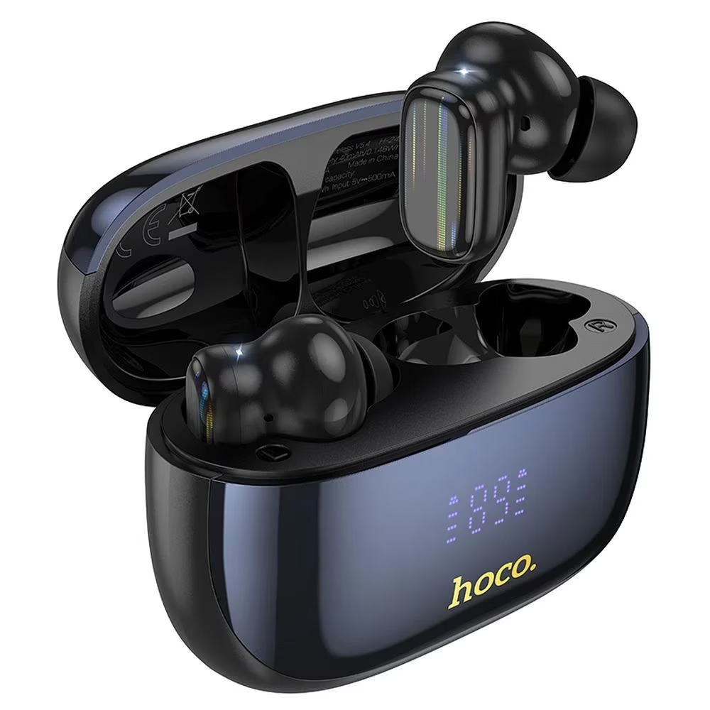 Handsfree Bluetooth HOCO EQ20, TWS, ANC, MultiPoint, Schwarz
