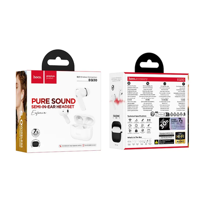 Handsfree Bluetooth HOCO EQ30, TWS, Weiß