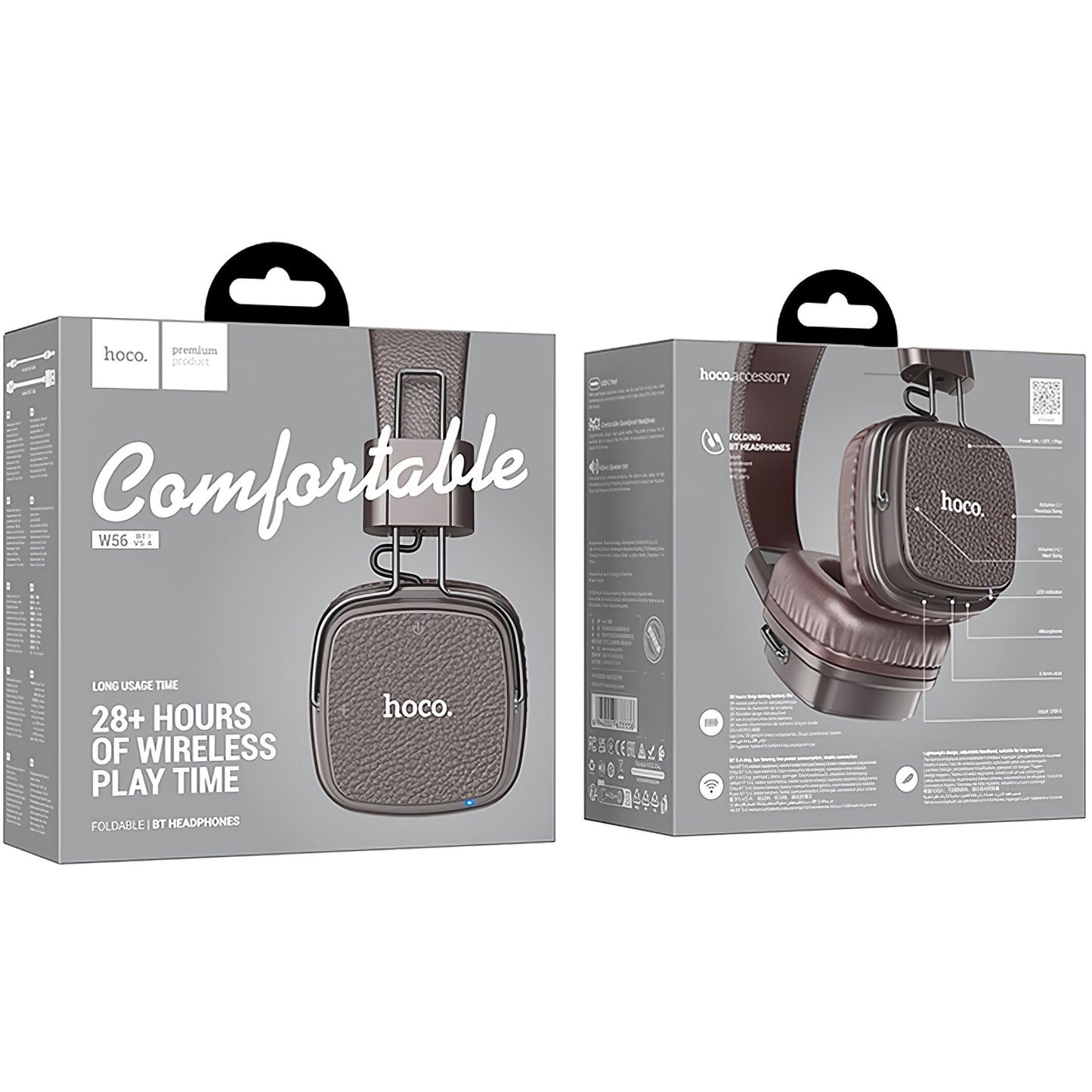 Bluetooth-Freisprecheinrichtung HOCO W56, A2DP, Braun 