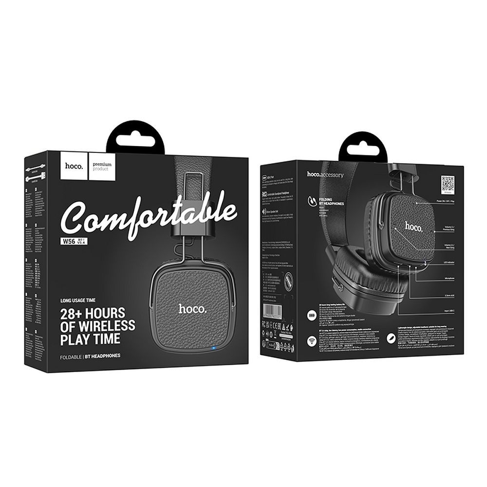 Bluetooth-Headset HOCO W56, A2DP, Schwarz