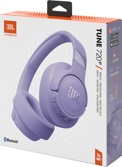 JBL Tune 720BT Bluetooth Kopfhörer | MultiPoint | Lila | 76h Akku