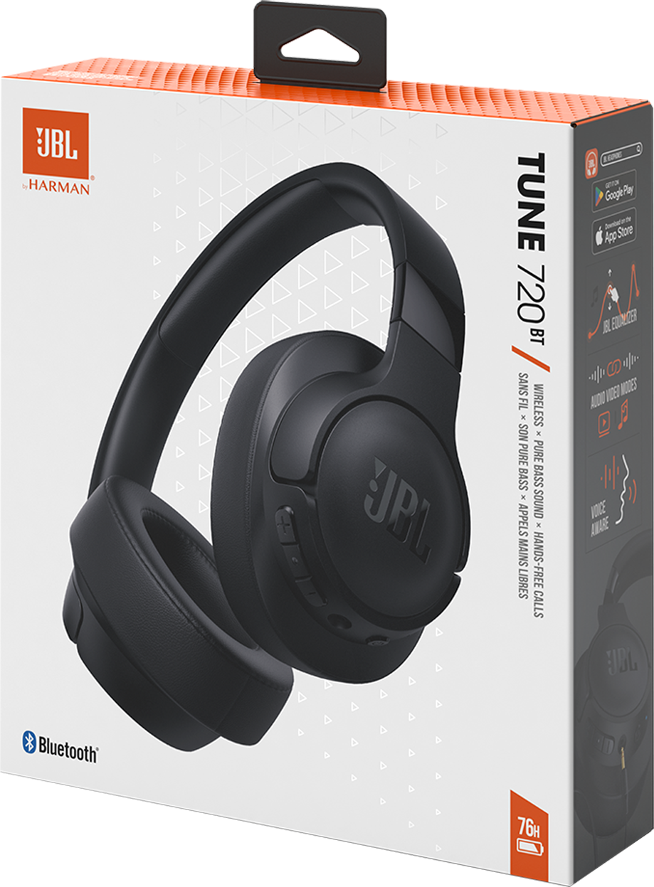 Freisprecheinrichtung Bluetooth JBL Tune 720BT, MultiPoint, A2DP, Schwarz JBLT720BTBLK