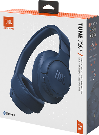 Freisprecheinrichtung Bluetooth JBL Tune 720BT, MultiPoint, A2DP, Blau JBLT720BTBLU