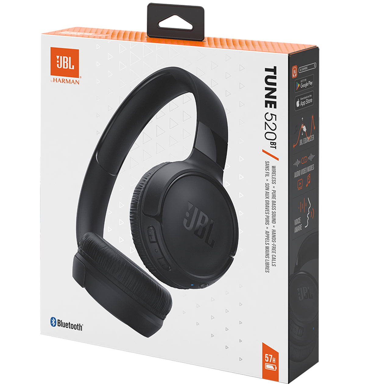 Freisprecheinrichtung Bluetooth JBL Tune 520BT, MultiPoint, A2DP, Schwarz JBLT520BTBLK