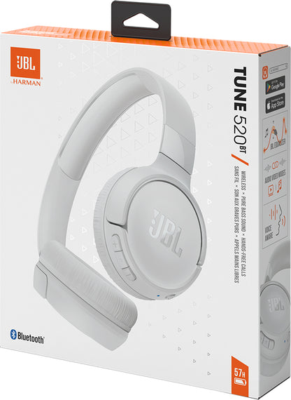 Freisprecheinrichtung Bluetooth JBL Tune 520BT, MultiPoint, A2DP, Weiß JBLT520BTWHT