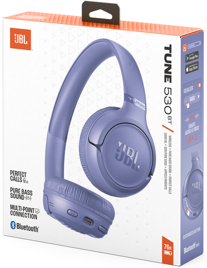 Handsfree Bluetooth JBL Tune 530BT, MultiPoint, A2DP, Lila