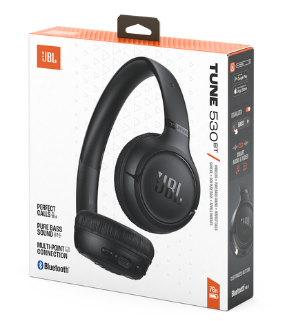 Bluetooth-Freisprecheinrichtung JBL Tune 530BT, MultiPoint, A2DP, Schwarz