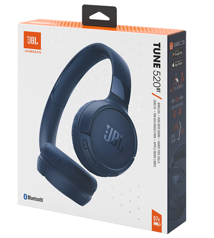 JBL Tune 520BT Bluetooth Kopfhörer | MultiPoint | Blau | 57h Akku