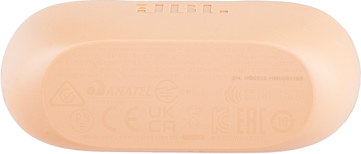 Handsfree Bluetooth JBL Wave Buds, TWS, Beige JBLWBUDSBEG