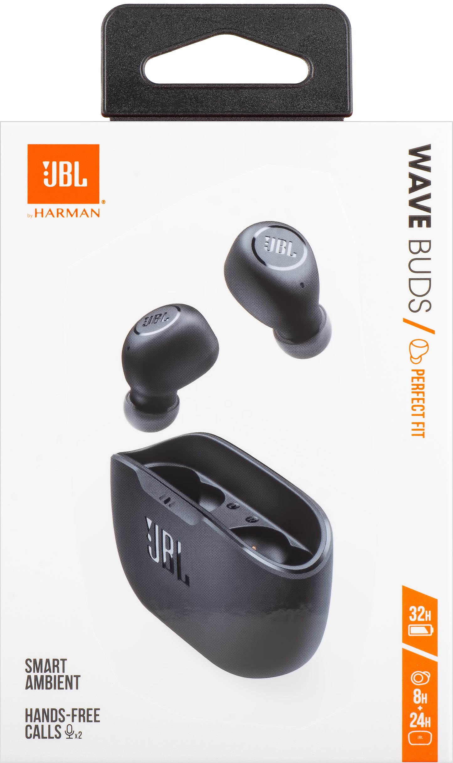 Freisprecheinrichtung Bluetooth JBL Wave Buds, TWS, Schwarz JBLWBUDSBLK