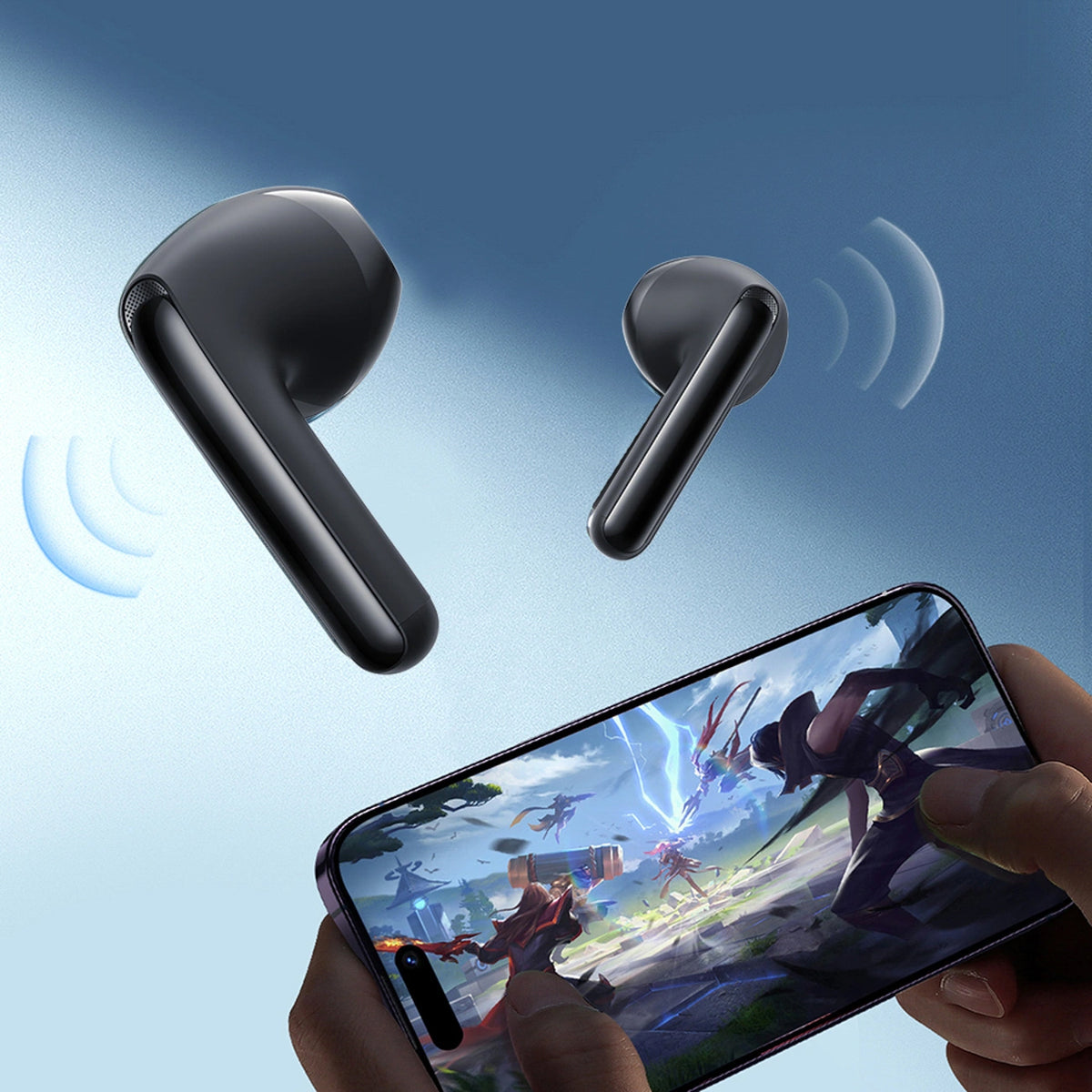 Bluetooth-Freisprecheinrichtung Joyroom Funpods JR-FB1 Neue Version, TWS, Schwarz