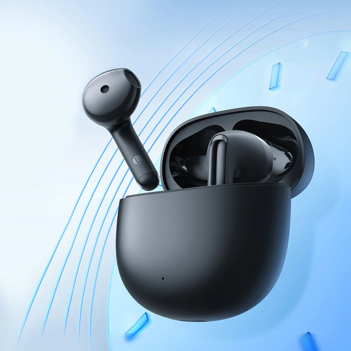 Bluetooth-Freisprecheinrichtung Joyroom Funpods JR-FB1 Neue Version, TWS, Schwarz