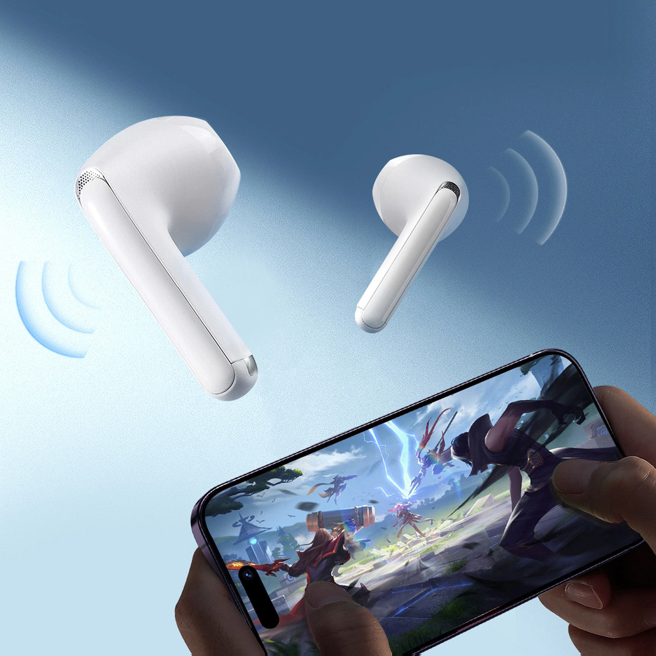 Bluetooth-Freisprecheinrichtung Joyroom Funpods JR-FB1 Neue Version, TWS, Weiß
