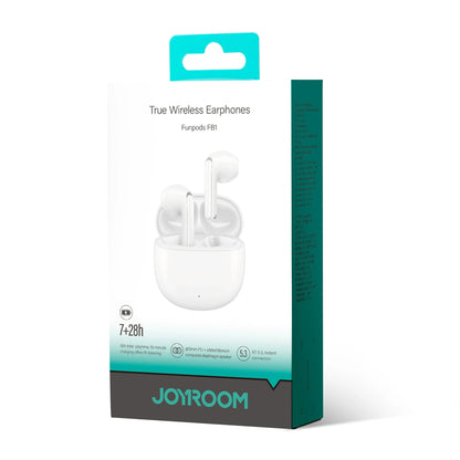 Bluetooth-Freisprecheinrichtung Joyroom Funpods JR-FB1 Neue Version, TWS, Weiß