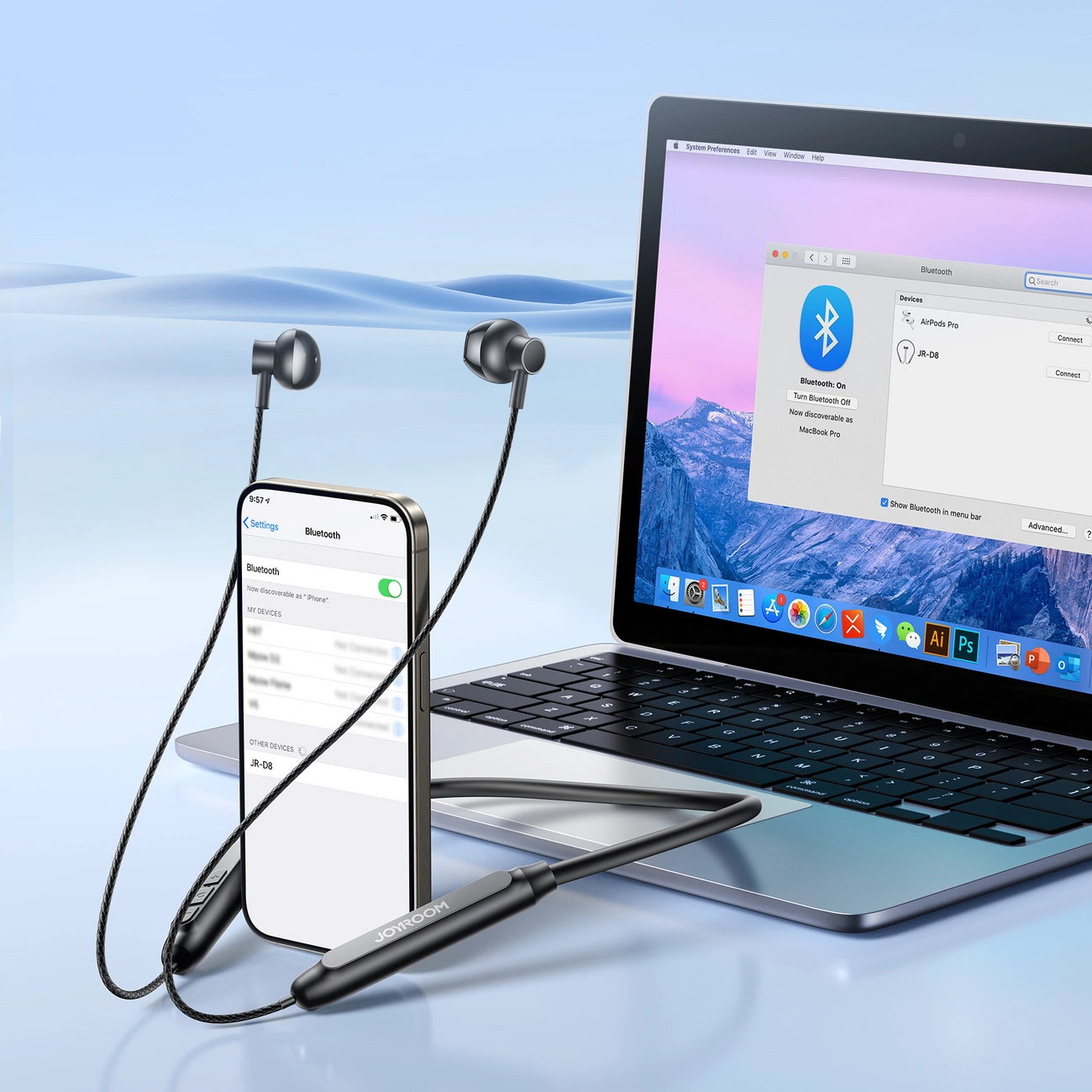 Bluetooth-Freisprecheinrichtung Joyroom JR-D8, A2DP, Schwarz