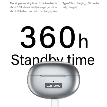 Handsfree Bluetooth Lenovo ThinkPlus LP5, TWS, Weiß