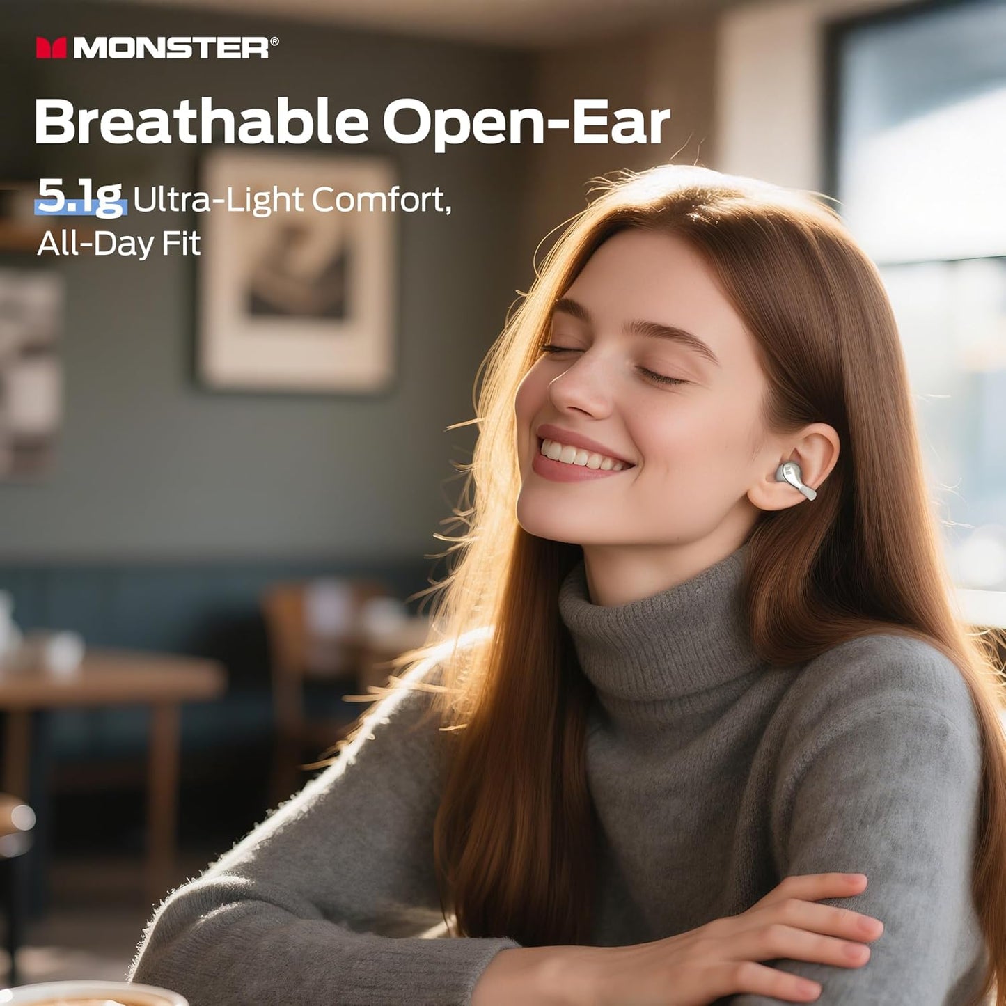 Bluetooth-Headset Monster AC225, TWS, Hellcreme