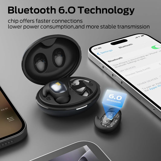 Bluetooth-Headset Monster Sleep Ear100, TWS, Schwarz