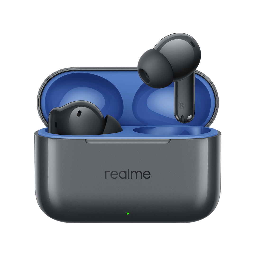 Handsfree Bluetooth Realme Buds T200, TWS, ANC, MultiPoint, Grau