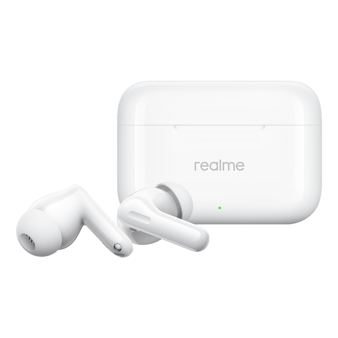Bluetooth-Freisprecheinrichtung Realme Buds T200, TWS, ANC, MultiPoint, Weiß