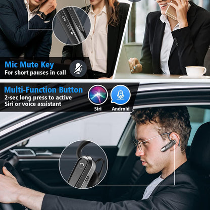 Handsfree Bluetooth Techsuit CB2 AirTalk, A2DP, Black