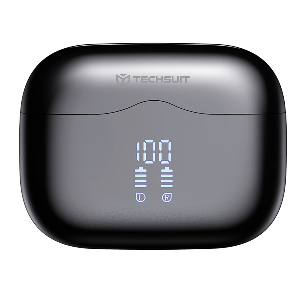 Bluetooth-Freisprecheinrichtung Techsuit CW2 VelarX One, TWS, ANC, Schwarz