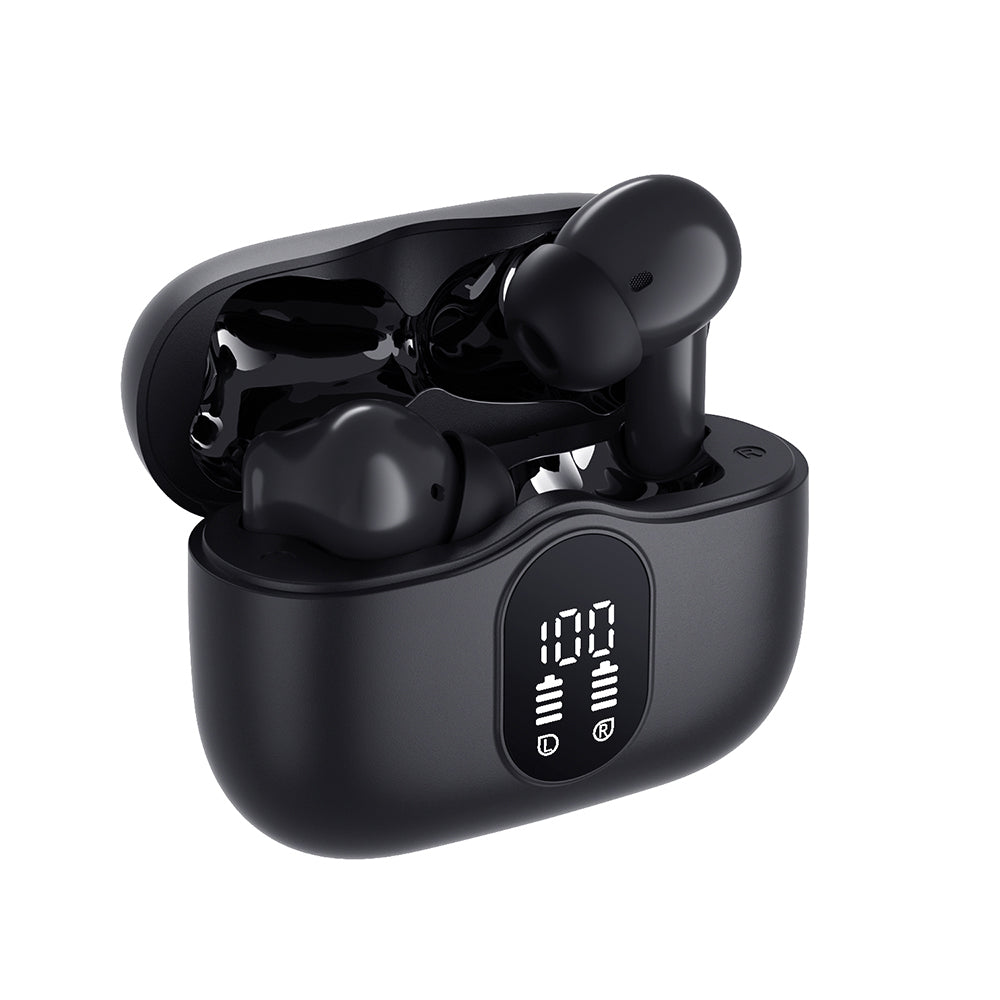 Bluetooth-Freisprecheinrichtung Techsuit CW3 WaveBeat 100, TWS, ANC, Schwarz